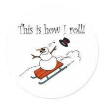This Is How I Roll Snowman stickers