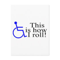 This Is How I Roll Wheelchair postcards