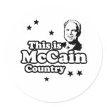 THIS IS MCCAIN COUNTRY ROUND STICKER
