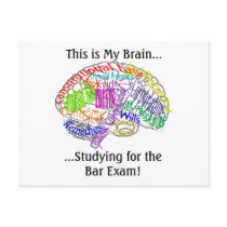 This is my brain...Bar Exam postcards