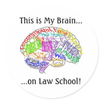 This is my brain...Law School stickers