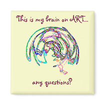 This Is My Brain On Art magnets