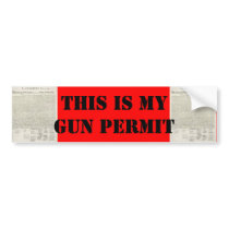 THIS IS MY GUN PERMIT BUMPER STICKER
