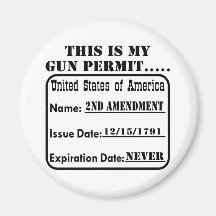 This Is My Gun Permit Fridge Magnet