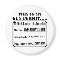This Is My Gun Permit Fridge Magnet