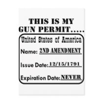 This Is My Gun Permit Post Cards