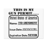 This Is My Gun Permit Postcards