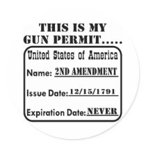 This Is My Gun Permit Round Stickers