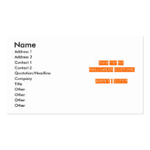 This IS my Halloween Costume. Business Cards