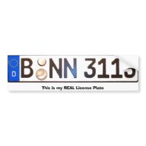 This is my REAL License Plate bumper stickers