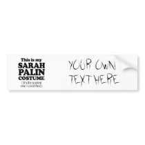 THIS IS MY SARAH PALIN COSTUME BUMPER STICKERS