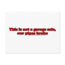 This Is Not A Garage Sale T postcards by RandumbShirts This Is Not A Garage Sale T postcards