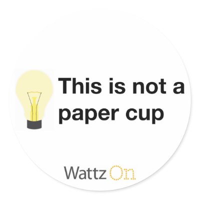 This is not a paper cup (sticker) by wattzon