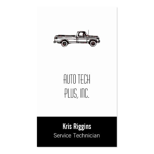 This Is Not My Pickup Business Card Template (front side)