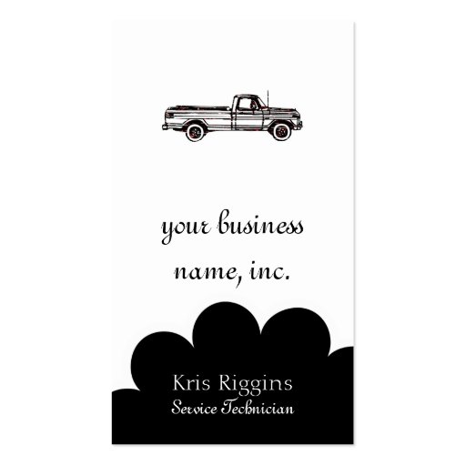 This Is Not My Pickup Business Card Template (front side)