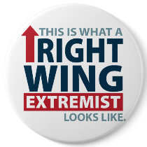 This is what a Right Wing Extremist Looks Like buttons