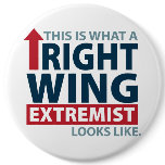 This is what a Right Wing Extremist Looks Like buttons