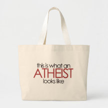 This is what an atheist looks like canvas bags