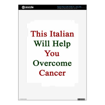 This Italian Will Help You Overcome Cancer iPad 3 Skins