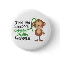 This Kid Supports Cerebral Palsy Awareness Pinback Button