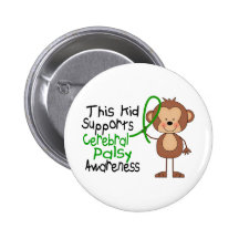 This Kid Supports Cerebral Palsy Awareness Pinback Button