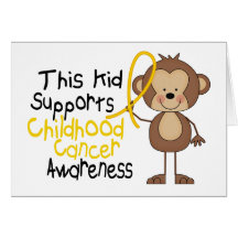 This Kid Supports Childhood Cancer Awareness Cards