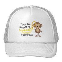 This Kid Supports Childhood Cancer Awareness Mesh Hats