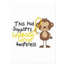 This Kid Supports Childhood Cancer Awareness Postcard