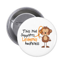 This Kid Supports Leukemia Awareness Pinback Button
