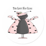 This Lady Has Class Round Sticker