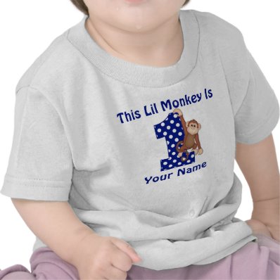 This Lil Monkey Personalized First Birthday Shirt