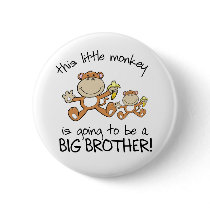 this little monkey big brother buttons