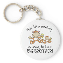 this little monkey big brother key chain