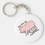 This Little Pig Stayed Home Keychain