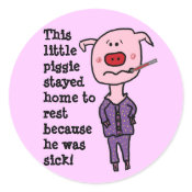 This little piggie 5 sticker