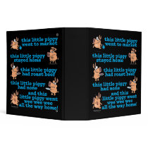 this little piggy nursery rhyme cartoon binders