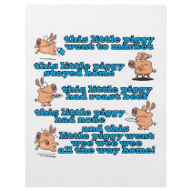this little piggy nursery rhyme cartoon flyers