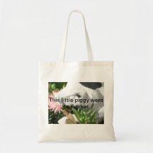 this little piggy went to market tote bags