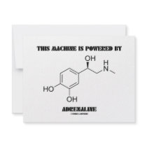 This Machine Is Powered By Adrenaline (Chemistry) invitations by wordsunwords This Machine Is Powered By Adrenaline (Chemistry) invitations