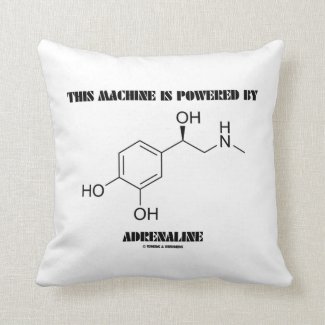 This Machine Is Powered By Adrenaline (Molecule) Throw Pillow