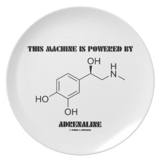 This Machine Is Powered By Adrenaline (Molecule) Dinner Plates