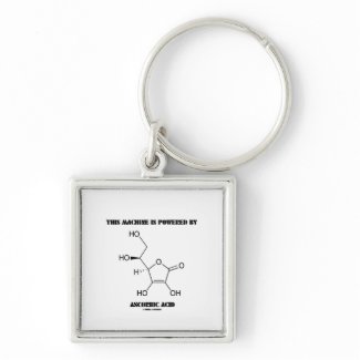 This Machine Is Powered By Ascorbic Acid (Vit C) keychain