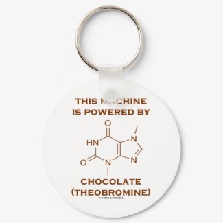 This Machine Is Powered By Chocolate (Theobromine) keychain
