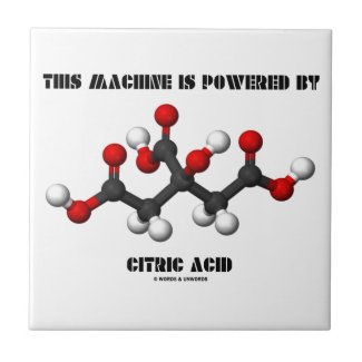 This Machine Is Powered By Citric Acid Small Square Tile