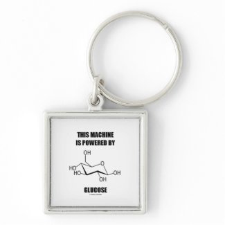 This Machine Is Powered By Glucose (Chemistry) keychain