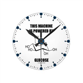This Machine Is Powered By Glucose Round Clocks