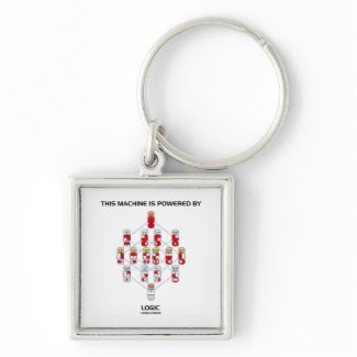 This Machine Is Powered By Logic (Hasse Diagram) keychain