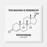 This Machine Is Powered By Testosterone (Molecule) Fridge Magnet