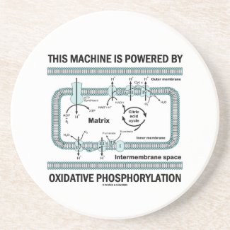 This Machine Powered By Oxidative Phosphorylation Drink Coaster