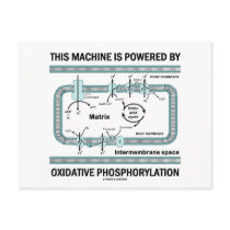 This Machine Powered By Oxidative Phosphorylation postcards by wordsunwords This Machine Powered By Oxidative Phosphorylation postcards